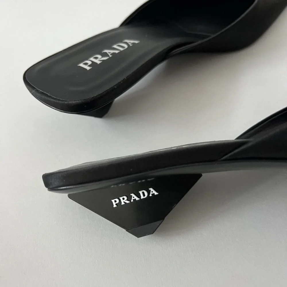 Prada satin mules in black - Picture 4 of 5